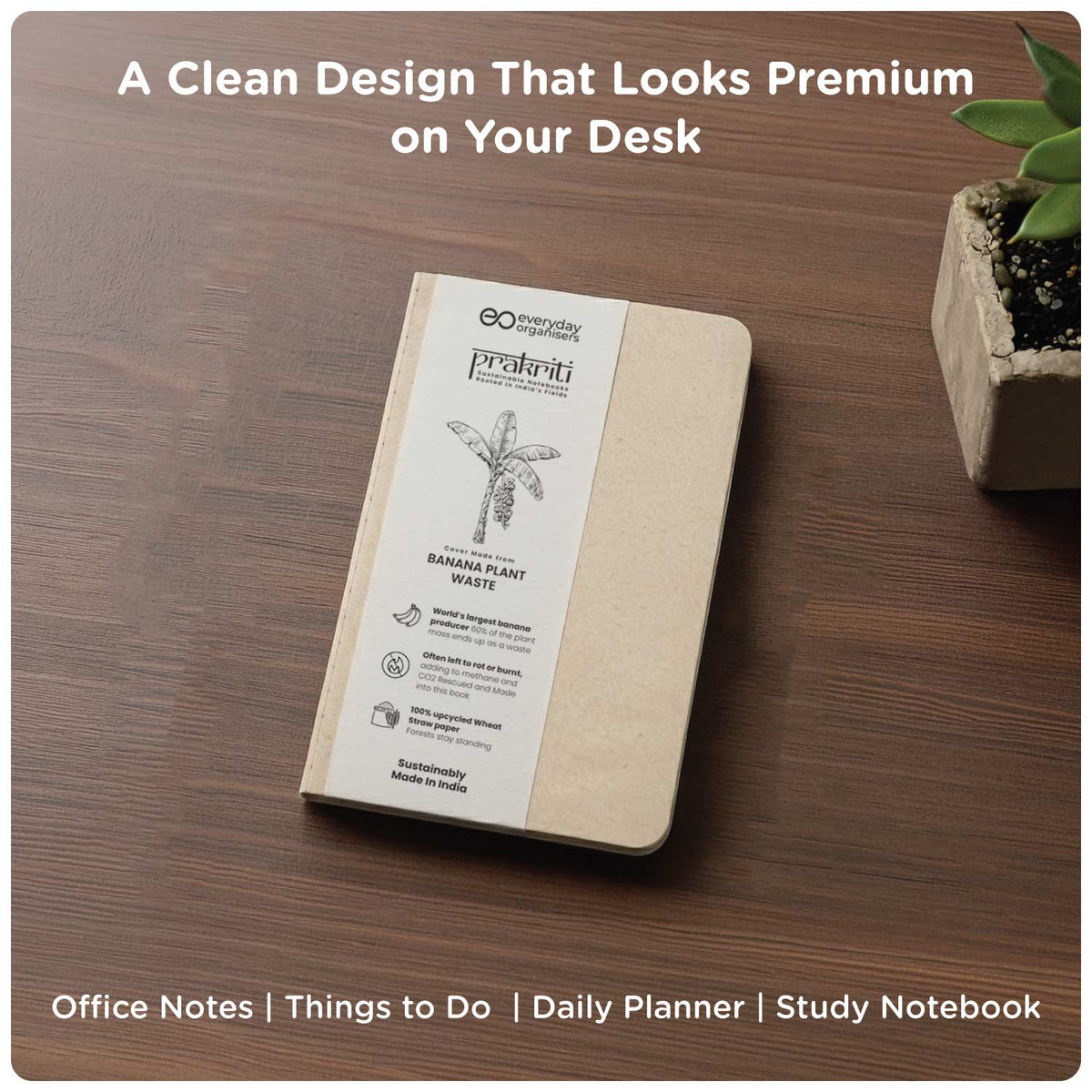 Banana Stem Diary — A6 Pocket Notebook, Ruled Journal for Everyday Notes
