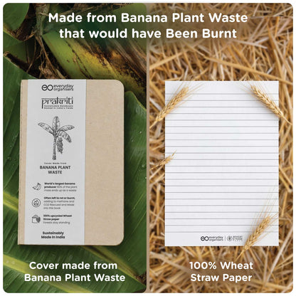 Banana Stem Diary — A6 Pocket Notebook, Ruled Journal for Everyday Notes