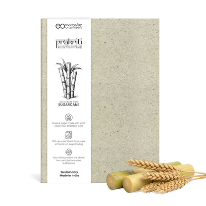 Sugarcane Bagasse Diary — Wheat Straw Pages, Undated A5 Journal