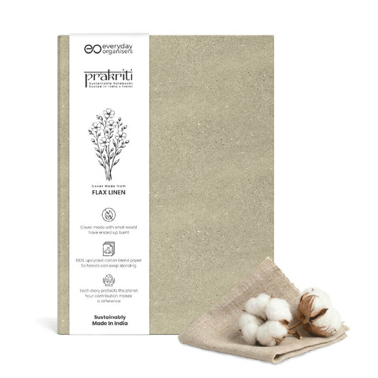 Flax Linen Diary — Cotton Rag Pages, Undated A5 Premium Journal