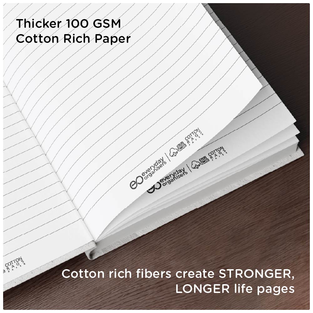 Flax Linen Diary — Cotton Rag Pages, Undated A5 Premium Journal