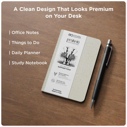 Elephant Dung Diary — A6 Pocket Notebook, Ruled Pages for Notes & Writing