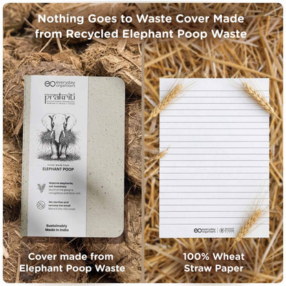 Elephant Dung Diary — A6 Pocket Notebook, Ruled Pages for Notes & Writing