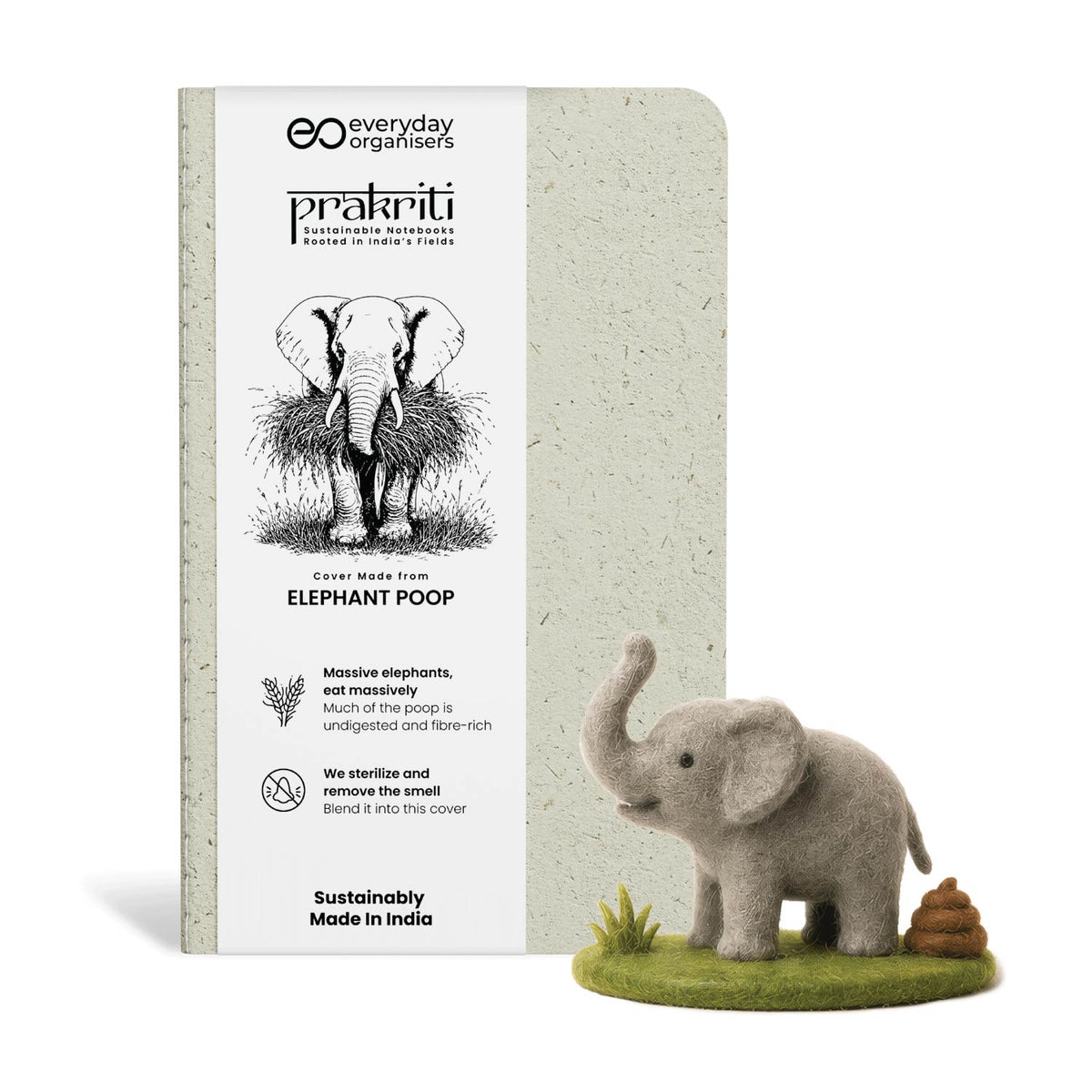 Elephant Dung Diary — A6 Pocket Notebook, Ruled Pages for Notes & Writing