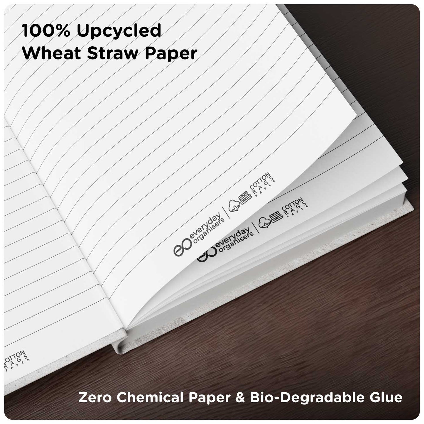 Sugarcane Bagasse Diary — Wheat Straw Pages, Undated A5 Journal