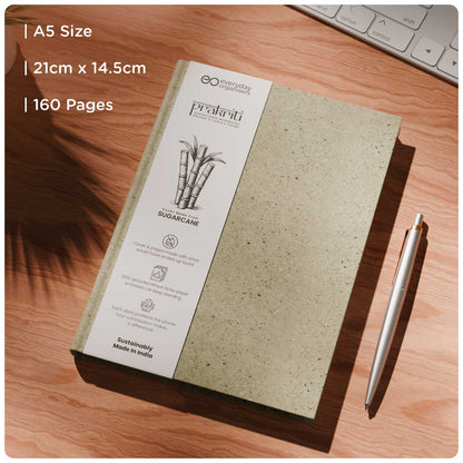 Sugarcane Bagasse Diary — Wheat Straw Pages, Undated A5 Journal